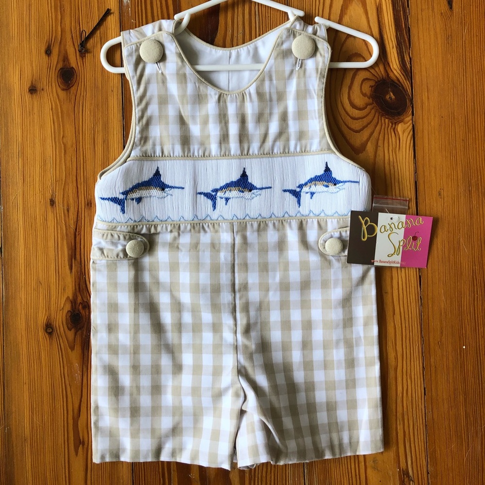Baby boy Smocked Marlin Jon Jon